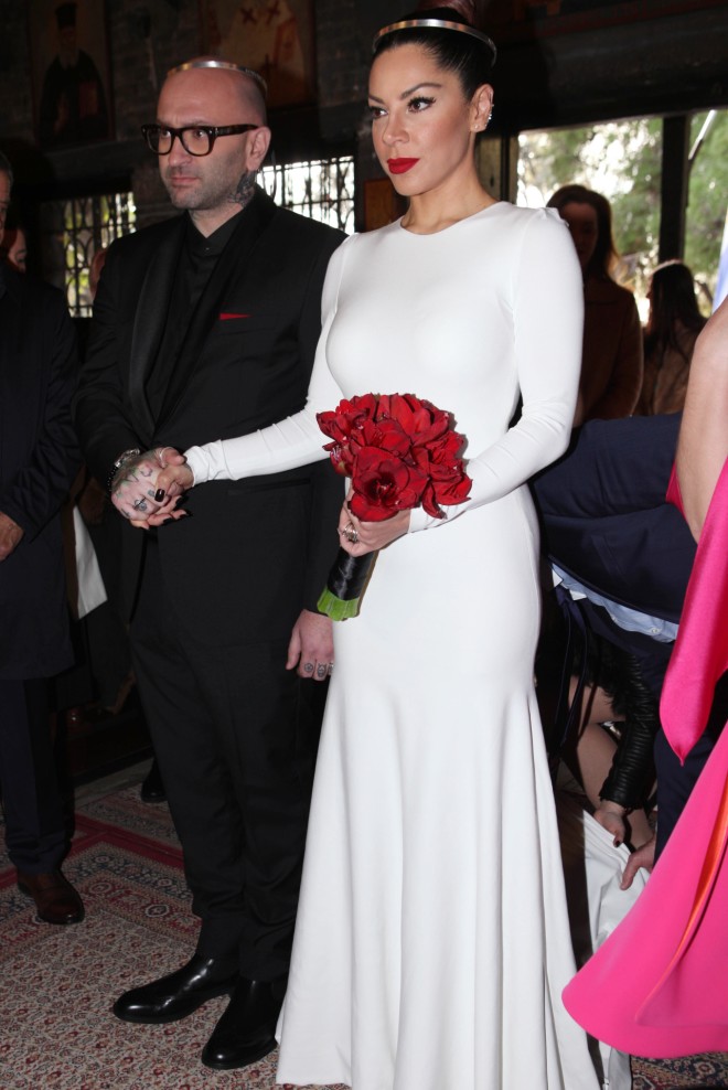 Η Μαριάντα Πιερίδη και ο Δημήτρης Κατριβέσης παντρεύτηκαν με κουμπάρα τη Ντίνα Νικολάου στον Αγ.Δημήτριο Λουμπαρδιάρη, τον Ιανουάριο του 2017/ NDP