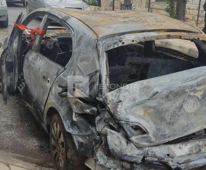Το όχημα που οδηγούσε ο 52χρονος κάηκε ολοσχερώς και η σορός βρέθηκε απανθρακωμένη/ φώτο από gegonota