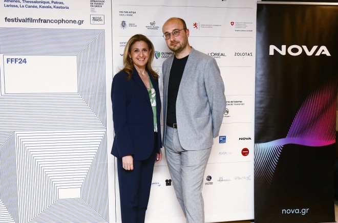 Η κα. Κική Σιλβεστριάδου, CEO της Nova Media και ο κ. Aime Besson, Καλλιτεχνικός Διευθυντής του Φεστιβάλ