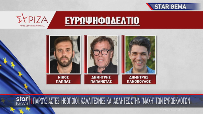 Τα τηλεοπτικά πρόσωπα στο ευρωψηφοδέλτιο του ΣΥΡΙΖΑ 