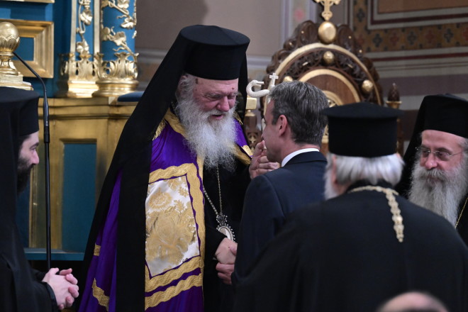 Μητσοτάκης: Στη Μητρόπολη Αθηνών με Ιερώνυμο