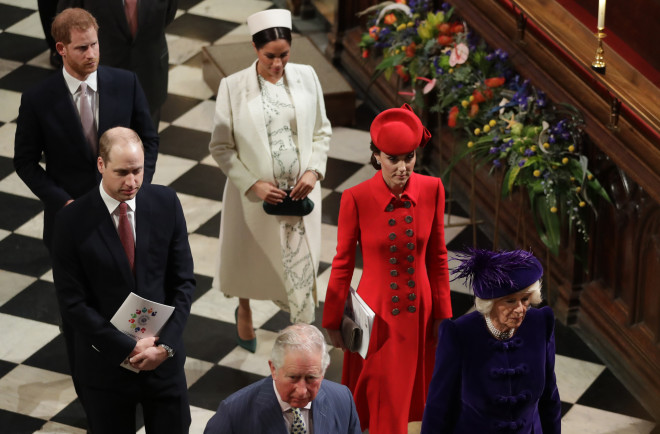 Πρίγκιπας Ουίλιαμ, Κέιτ Μίντλετον, Μέγκαν Μάρκλ, Πρίγκιπας Χάρι σε παλαιότερη κοινή δημόσια εμφάνιση