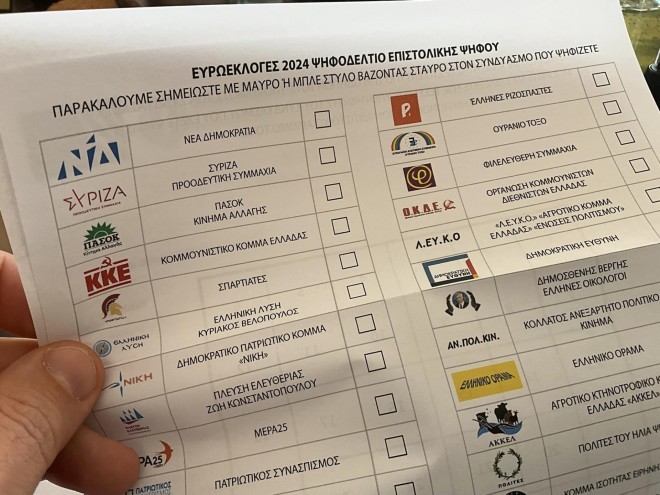 Ψηφοδέλτιο επιστολικής ψήφου
