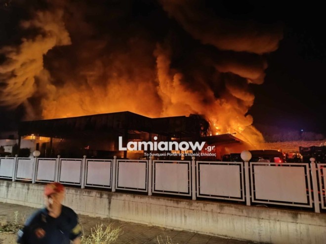 Φωτιά εργοστάσιο Λαμία