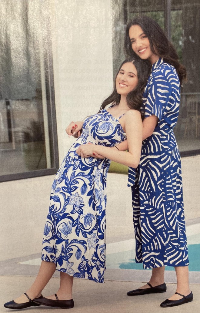  Νόνη Δούνια με τη 18χρονη κόρη της, Ρία Μουρατίδη/ περιοδικό ΟΚ!