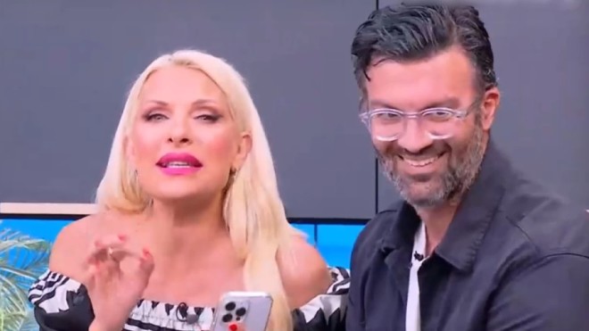 Ο Γιώργος Παπακώστας με την Ελένη Μενεγάκη