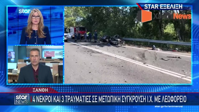 Τροχαίο στην Ξάνθη: Νεαρά παιδιά τα τέσσερα θύματα, ηλικίας 20- 25 ετών