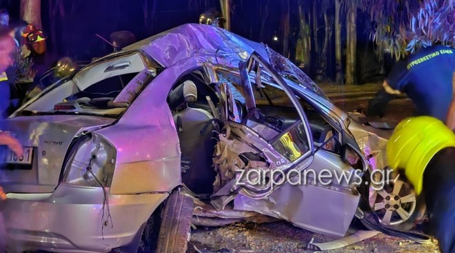  τροχαίο δυστύχημα με έναν νεκρό και δύο τραυματίες στην Αγιά στα Χανιά