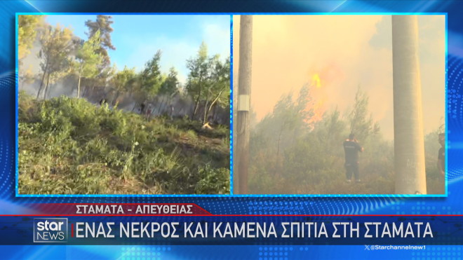 Φωτιά στη Σταμάτα: Νεκρός ένας 45χρονος από ανακοπή