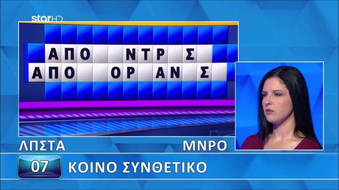Τροχός της Τύχης: Οι λέξεις έχουν κοινό συνθετικό - Μπορείς να τις βρεις;