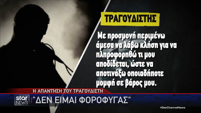 Τι υποστηρίζει ο τραγουδιστής για την κατηγορία που του αποδίδεται   