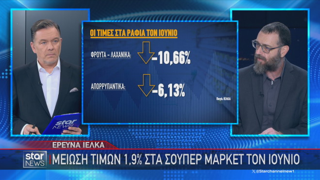 Μείωση τιμών στα σούπερ μάρκετ σε οπωροκηπευτικά και απορρυπαντικά 