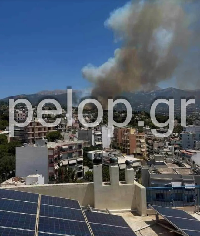 Πάτρα: Καλύτερη η εικόνα της φωτιάς - Μάχη με τις διάσπαρτες εστίες