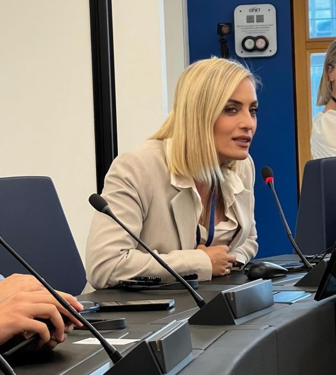 Φωτογραφία της Ελεονώρας Μελέτη μέσα από το Ευρωκοινοβούλιο