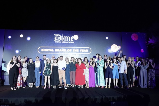 Στιγμιότυπο από την απονομή στα Dime Awards 2024