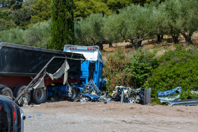 Ο οδηγός της νταλίκας νοσηλεύεται φρουρούμενος - Eurokinissi