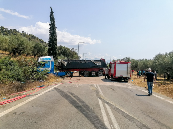 Images from the scene of the accident in Kyparissia - Eurokinissi