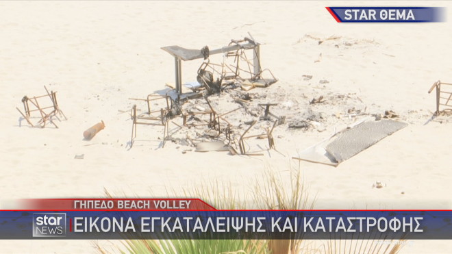 Βομβαρδισμένο τοπίο θυμίζει το γήπεδο του Beach Volley   