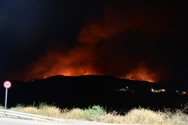 Η φωτιά στην Εύβοια ξέσπασε το μεσημέρι και λόγω των ανέμων πήρε γρήγορα ανεξέλεγκτες διαστάσεις - Eurokinissi