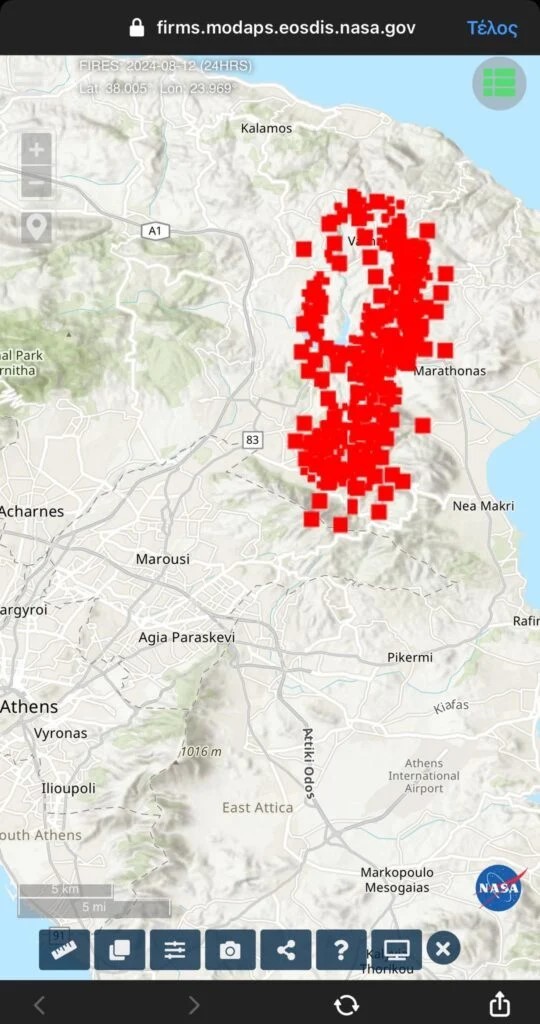 Φωτιά Αττική: Πύρινο μέτωπο 30 χλμ. – Μάχη σε Πεντέλη, Ανατολή, Γραμματικό