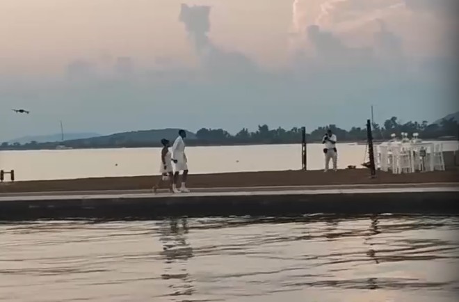 Γιάννης Αντετοκούνμπο- Μαράια Ριντλσπρίγκερ: H άφιξη του ζευγαριού στο white party- εικόνα από ΕΡΤ
