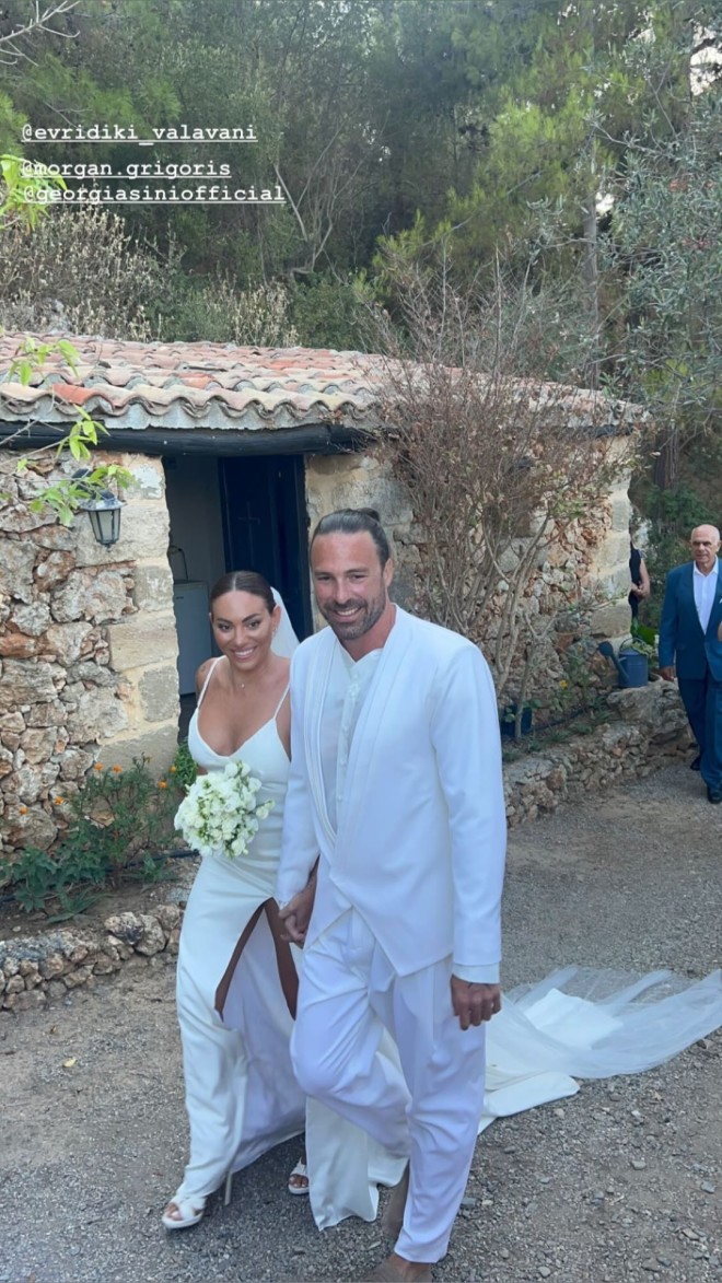 Γάμος Βαλαβάνη- Μόργκαν: Στιγμιότυπο του νιόπαντρου ζευγαριού/ πηγή Instagram