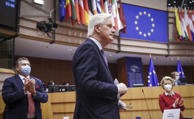 Ο Μισέλ Μπαρνιέ την περίοδο που ήταν ειδικός διαπραγματευτής της EE για το Brexit  