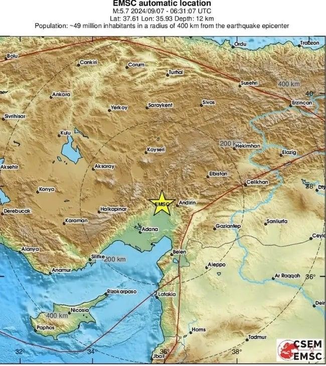 Σεισμός 4,9 Ρίχτερ στην Τουρκία