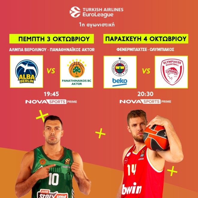 Η EuroLeague κάνει τζάμπολ στο παρκέ του Novasports!