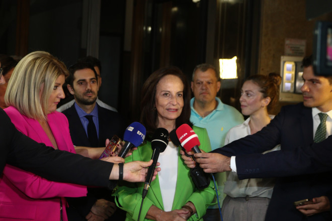 Άννα Διαμαντοπούλου μετά το αποτέλεσμα των εσωκομματικών εκλογών του ΠΑΣΟΚ/ Eurokinisis Χρήστος Μπόνης