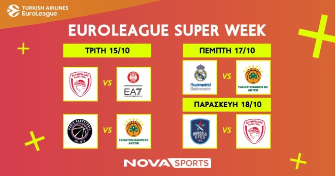 Η πρώτη «διαβολοβδομάδα» της EuroLeague στο παρκέ του Novasports!
