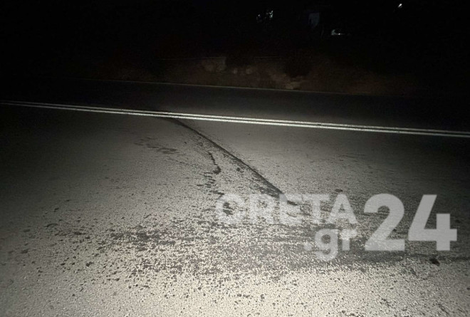 To σημείο του τροχαίου στο Ηράκλειο Κρήτης - creta24.gr