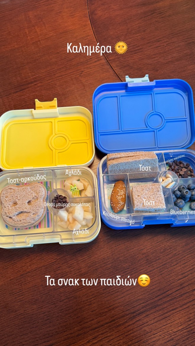 Δούκισσα Νομικού: Mας δείχνει το lunch box των παιδιών της για το σχολείο