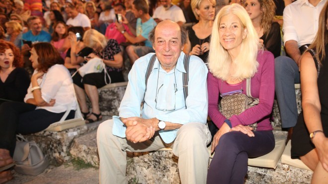 Μανούσος και Μαρία Μανουσάκη στην Επίδαυρο, το 2017/ NDP