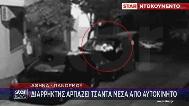 Η κλοπή της τσάντας μέσα από αυτοκίνητο από διαρρήκτη    
