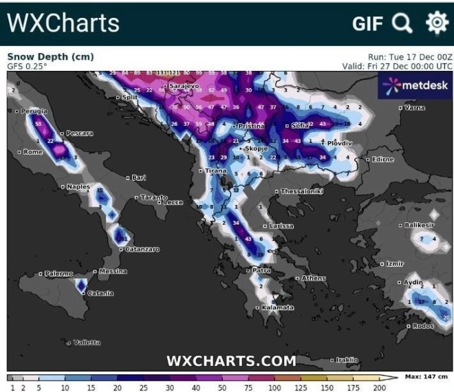 Καιρός: Έρχεται Αζορικός αντικυκλώνας και φέρνει χιόνια τα Χριστούγεννα
