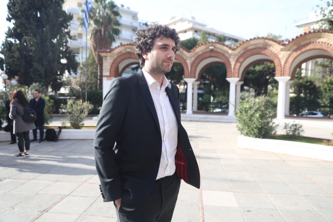 Κηδεία Κώστα Χαρδαβέλλα: Ο γιος τους Κωνσταντίνος/ Eurokinissi Γιάννης Παναγόπουλος