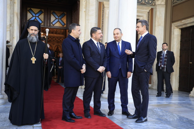 Σακελλαροπούλου, Μητσοτάκης, Ανδρουλάκης, Χαρδαλιάς, Δούκας στη δοξολογία