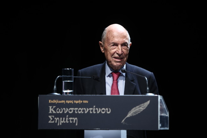 O Kώστας Σημίτης σε εκδήλωση προς τιμήν του, τον Νοέμβριο του 2023/ / Eurokinissi Βασίλης Ρεμπάπης