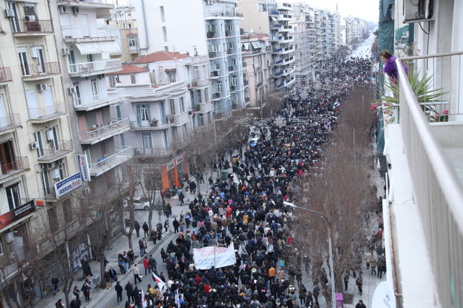 Συγκέντρωση για τα Τέμπη στη Θεσσαλονίκη 