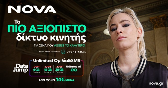 Opensignal: Η Nova Βραβεύτηκε ως το πιο αξιόπιστο δίκτυο στην Ελλάδα