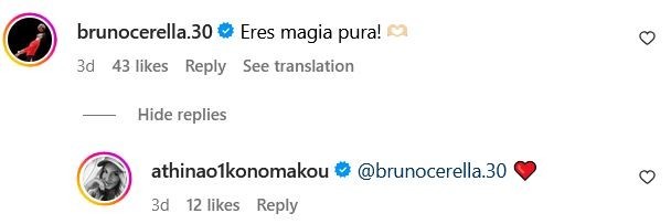 Full in love ο Μπρούνο Τσερέλα με την Οικονομάκου: «Είσαι σκέτη μαγεία»