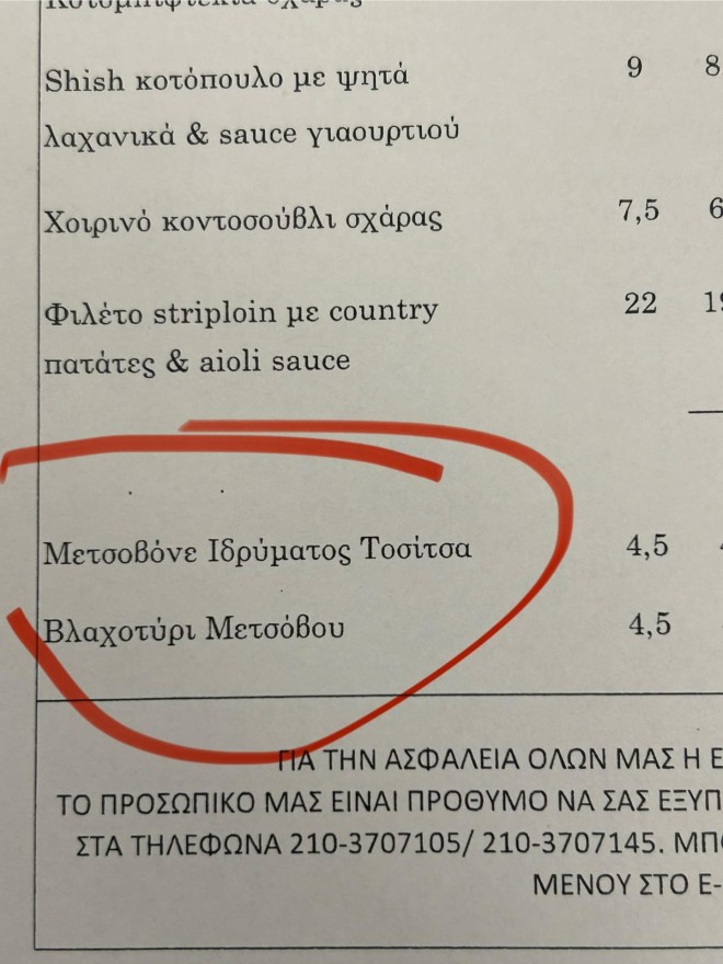 Μενού Βουλής - Η ανάρτηση Πολάκη