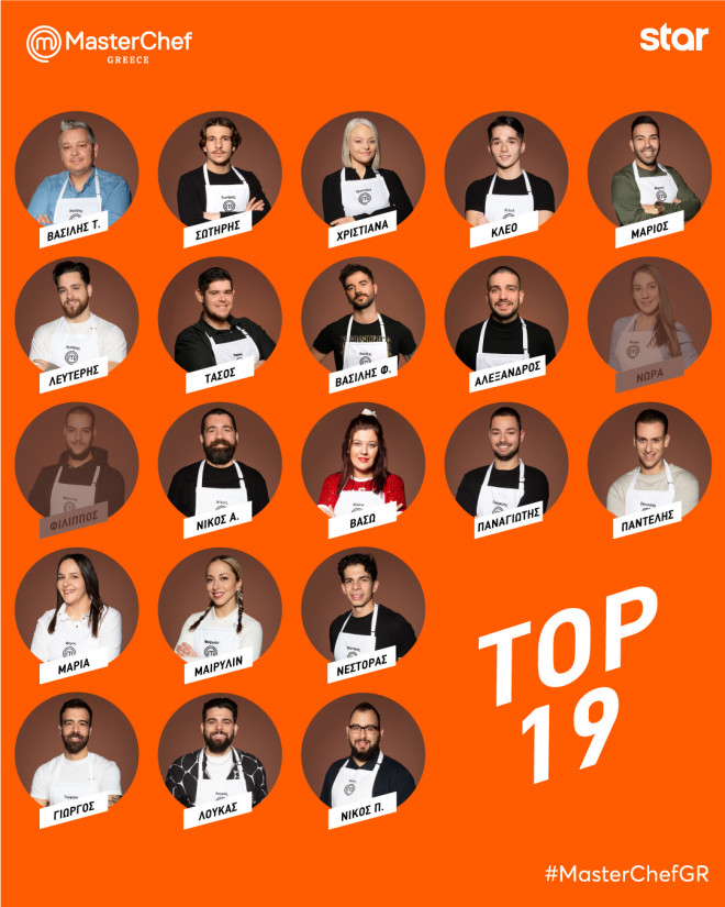 Οι 19 του MasterChef