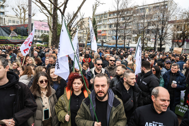 Πορεία Τέμπη στη Λάρισα
