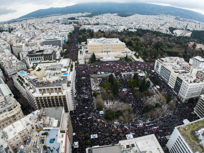 Τέμπη - Εικόνες από Σύνταγμα