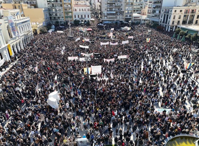 Πάτρα συλλαλητήριο για τα Τέμπη