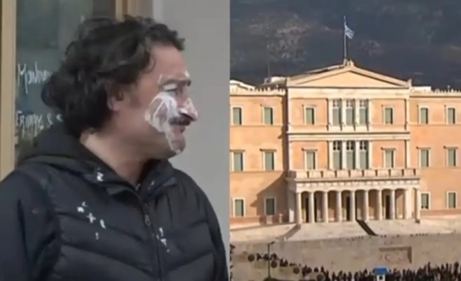 Βασίλης Χαραλαμπόπουλος: Στο συλλαλητήριο με τη σύζυγό του