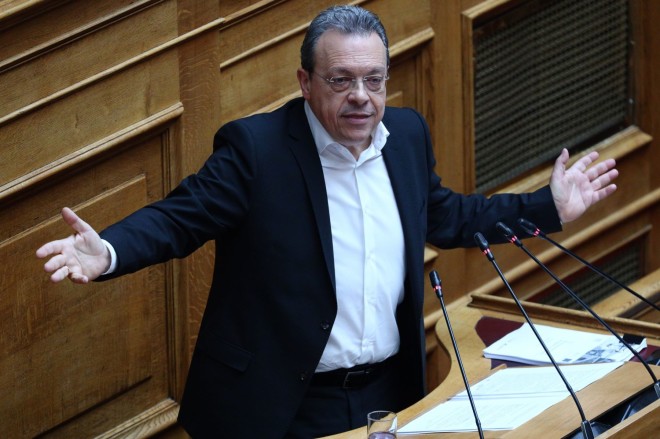 Ο πρόεδρος του ΣΥΡΙΖΑ ΠΣ Σωκράτης Φάμελλος κατά τη σημερινή συζήτηση στη Βουλή 