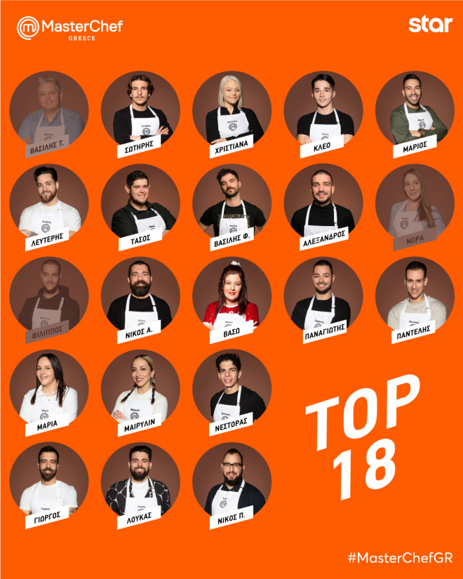 Οι 18 του MasterChef